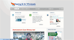 Desktop Screenshot of heatingandairwholesale.com